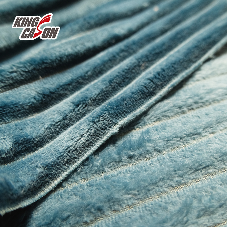 Jacquard Stripe Two Sides Flannel Fleece Fabric
