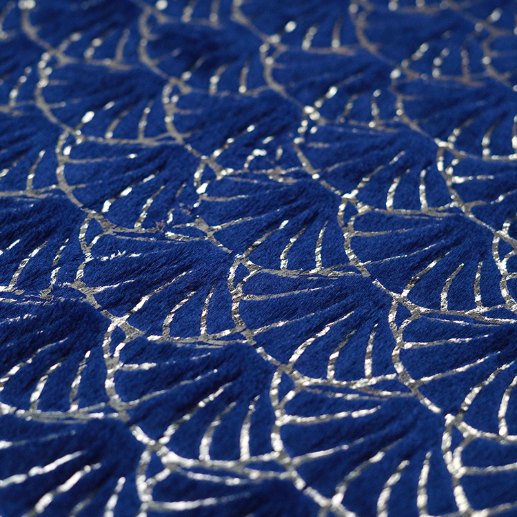 Hot Stamping Blue Faux Fur Fabric