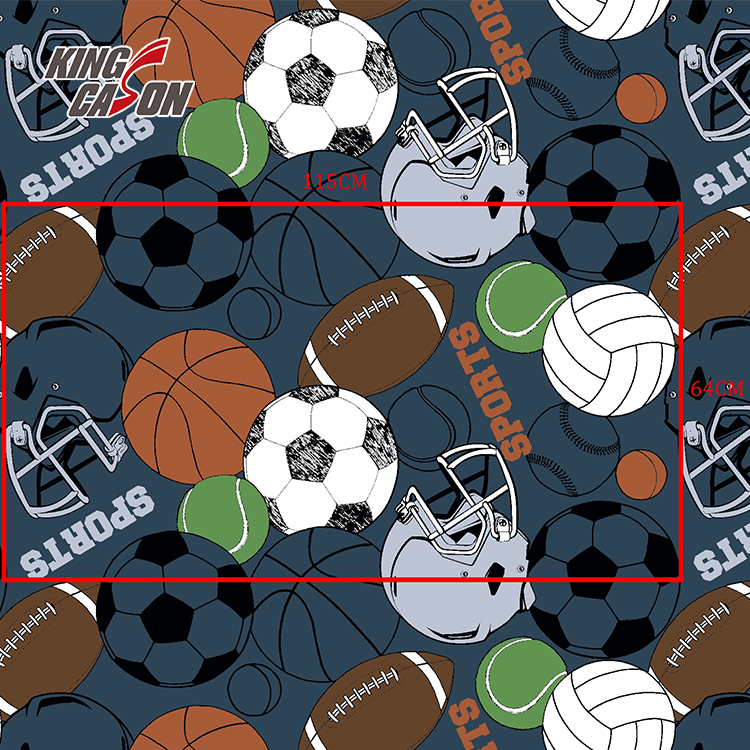 Kingcason Super Soft Sport Print Flannel Fleece Fabric4