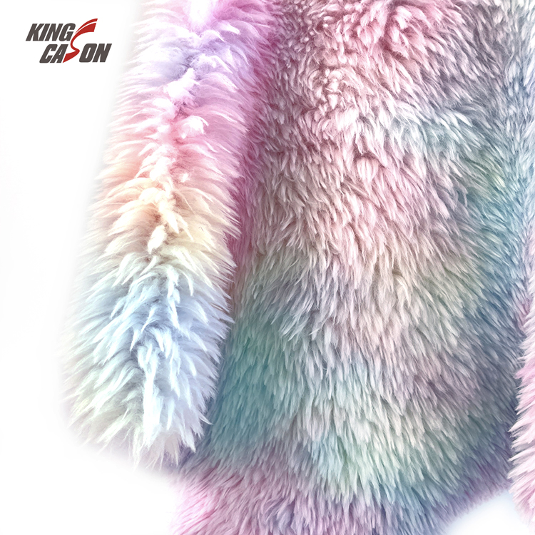 Tie-Dye Knitted Polyester Sherpa Fabric 