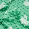 Green Print Dimple Minky Dot Fabric