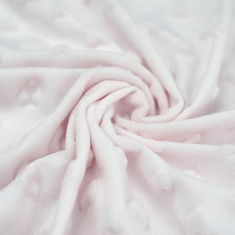 Pink Minky Love Dot Fabric