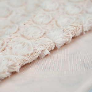Pink Foil Print Faux Fur Fabric