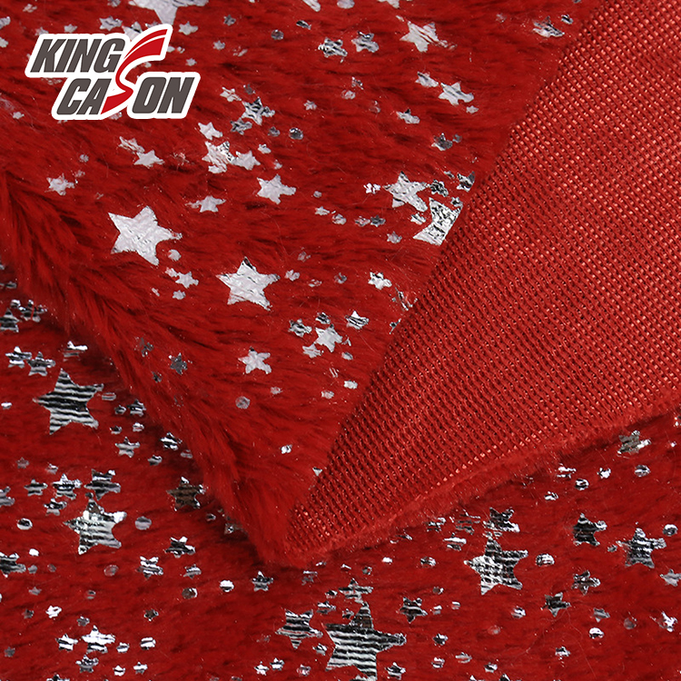 Christmas Antistatic Good Hand Feeling One Side Print Flannel Fleece Fabric