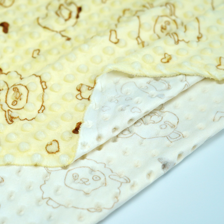 Yellow Minky Dot Fabric