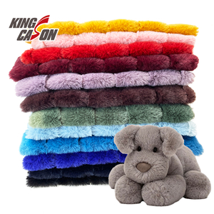 Polyester Classic Plain Jacquard Stripe 5MM Faux Fur Fabric for Toys
