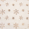 Embroidered Beads Snowflake Faux Fur Fabric