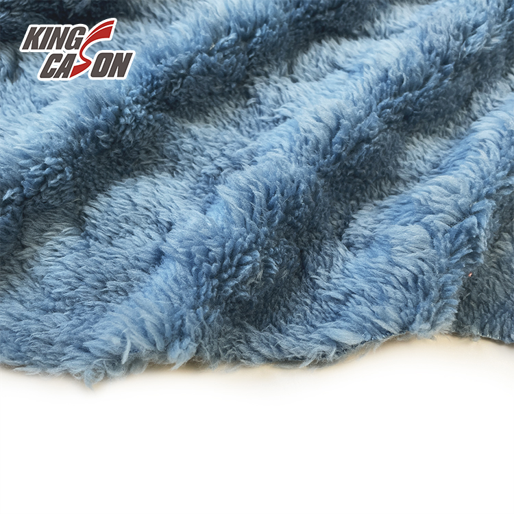 One Side Carving Polyester Sherpa Fleece Fabric 