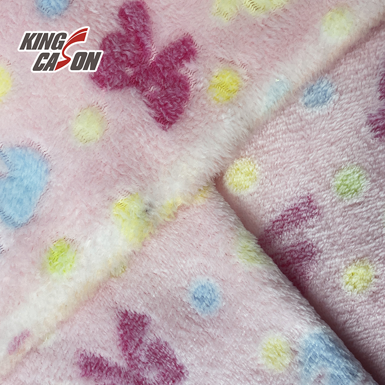 Thick Super Soft Printed Coral Fleece Fabric