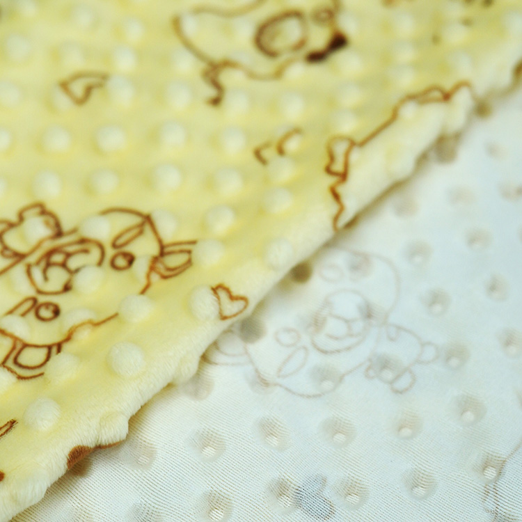 Yellow Minky Dot Fabric