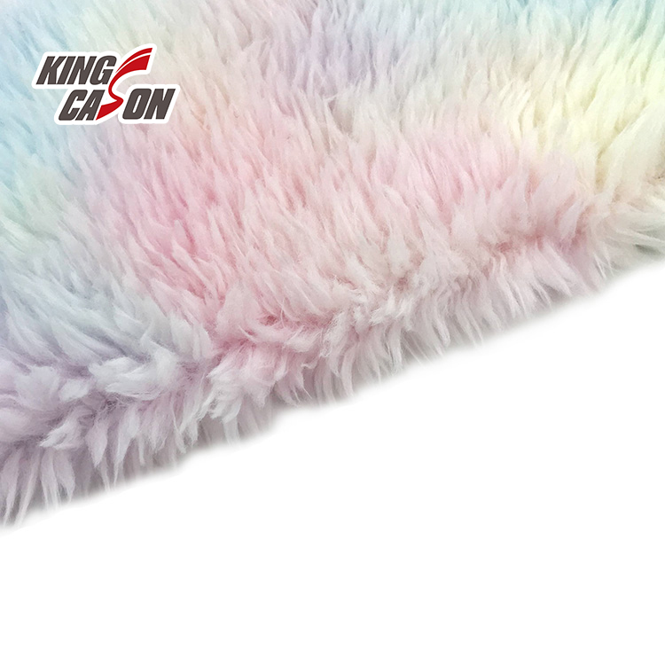  Long Pile Tie-dye Faux Fur Fabric