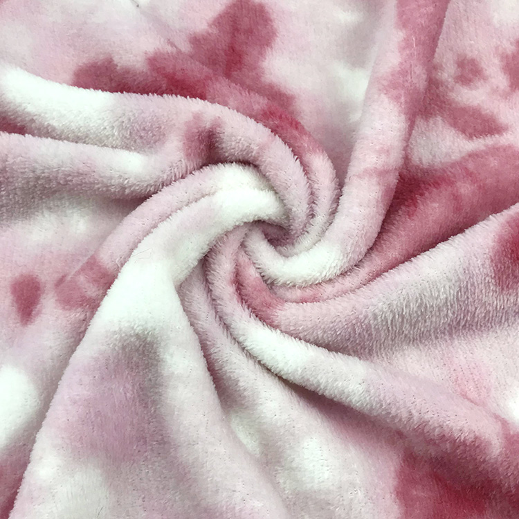Tie-dye Double Side Coral Fleece Fabric 