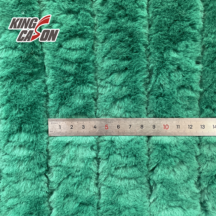 Polyester Fashion Brush Jacquard Stripe 5mm Faux Fur Fabric for Plush Toys