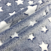 Star Print Glow in The Dark Flannel Fleece Fabric 