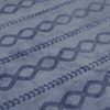 Chain Carving Navy Spandex Minky Fabric