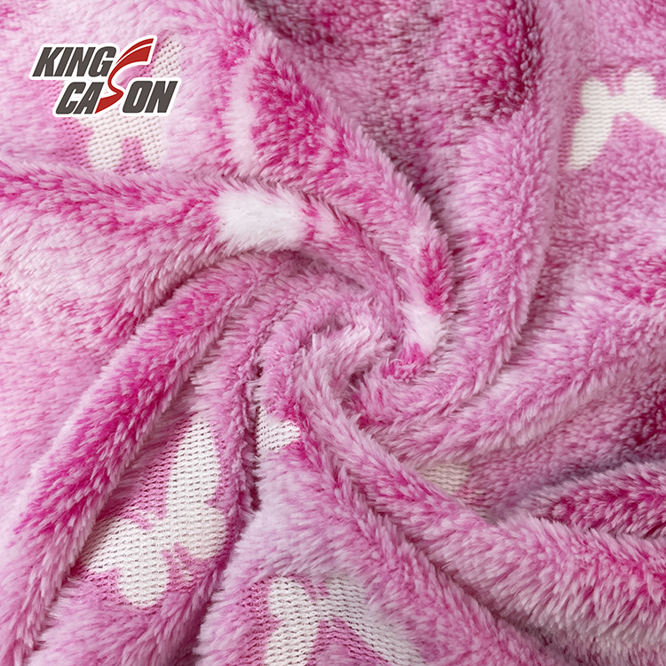 Glow In The Dark Polyester Pink Flannel Fleece Fabric